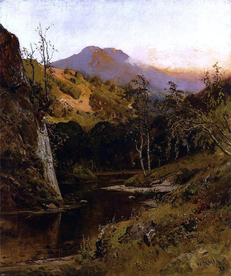 Mount Tamalpias from Lagunitas Creek by William Keith - Hand Painted Oil Painting