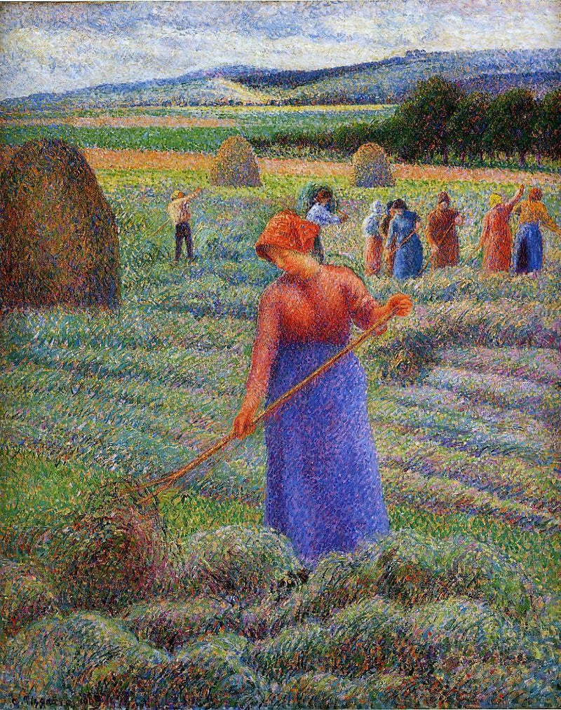 Haymakers at Eragny by Camille Pissarro - Hand Painted Oil Painting