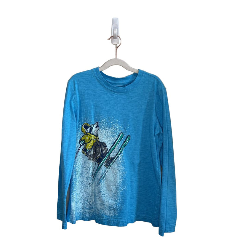 LS T-Shirt - Wolf on Skiis