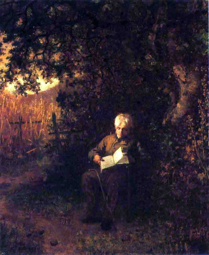 A Quiet Hour by Eastman Johnson - Hand Painted Oil Painting