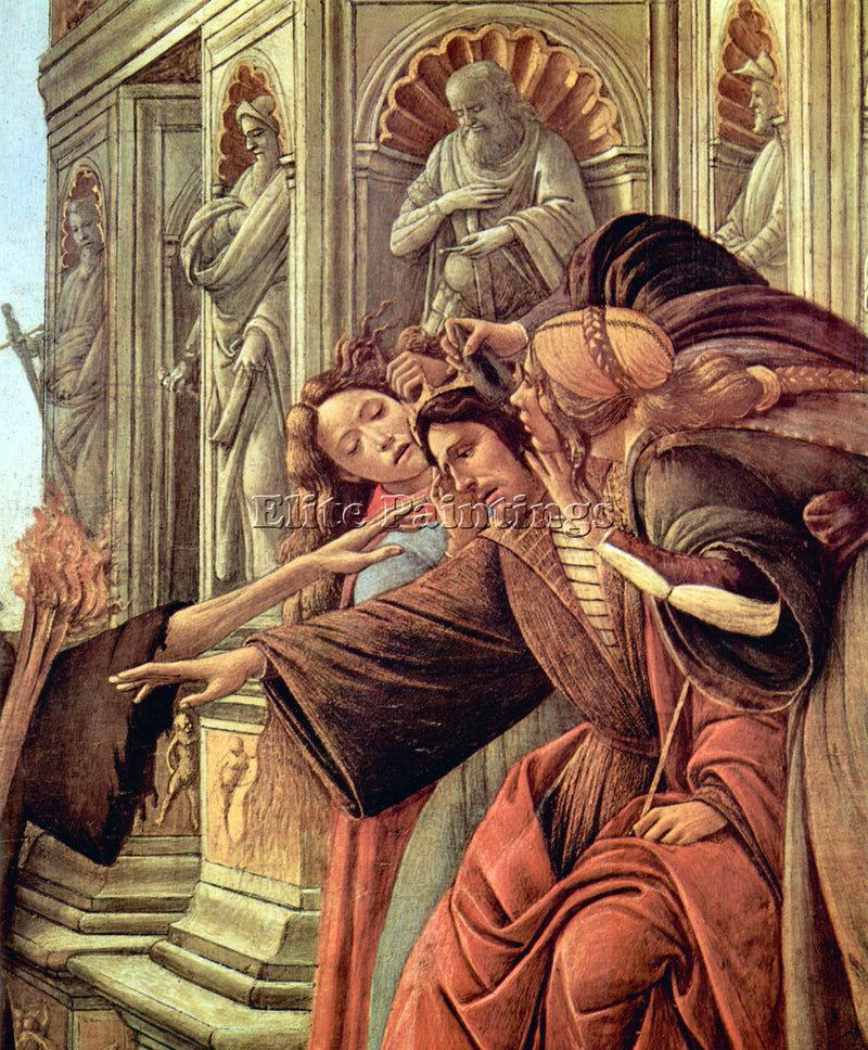 BOTTICELLI SLANDER DETAIL 2 ARTIST PAINTING REPRODUCTION HANDMADE OIL CANVAS ART
