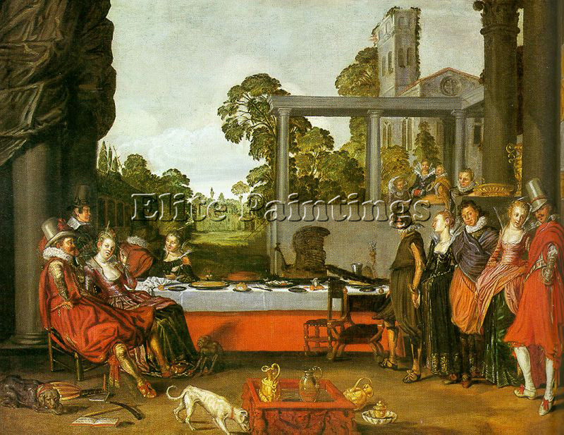 DUTCH BUYTEWECH WILLEM DUTCH APPROX 1591 1624 ARTIST PAINTING REPRODUCTION OIL