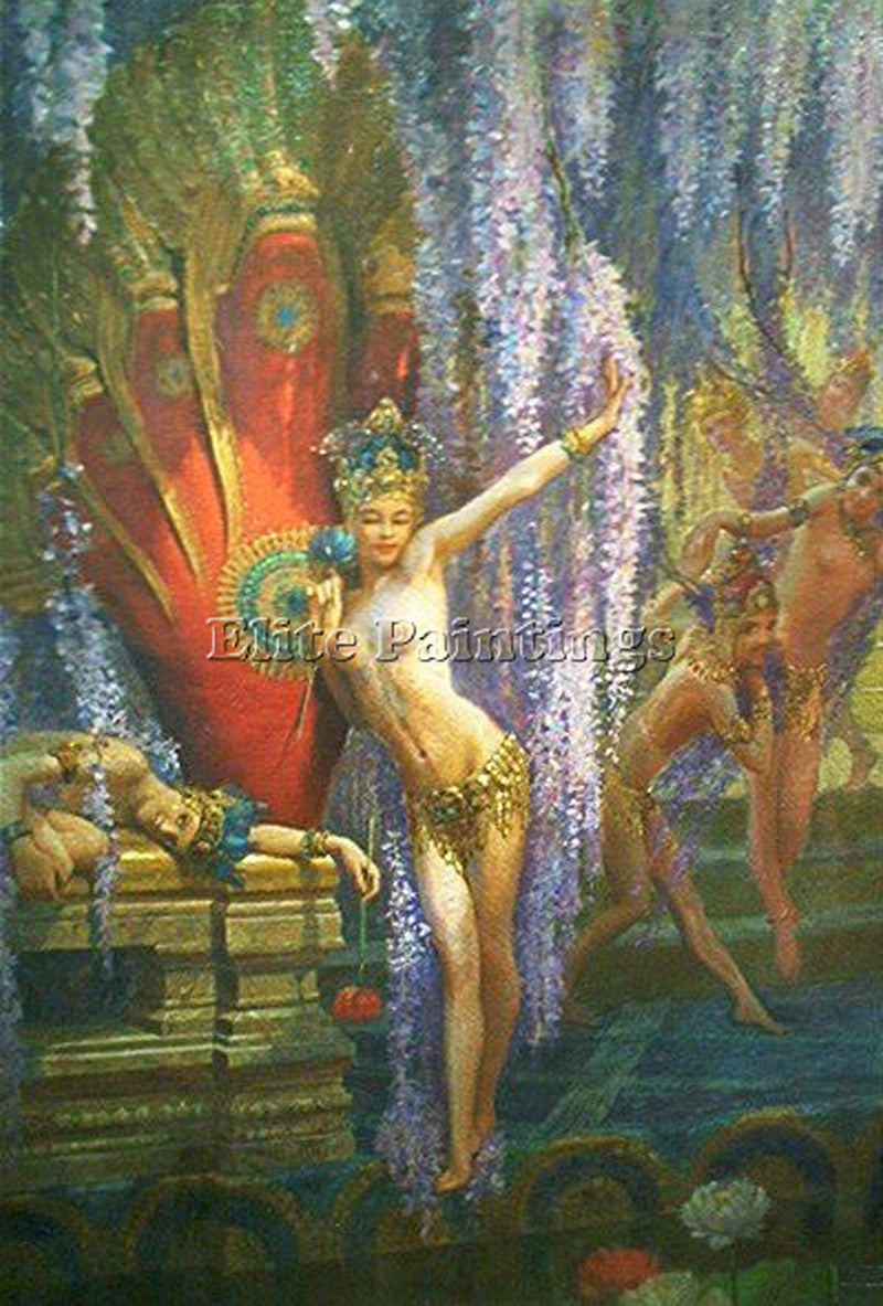 FRENCH GASTON BUSSIERE PICTURE ARTIST PAINTING REPRODUCTION HANDMADE OIL CANVAS