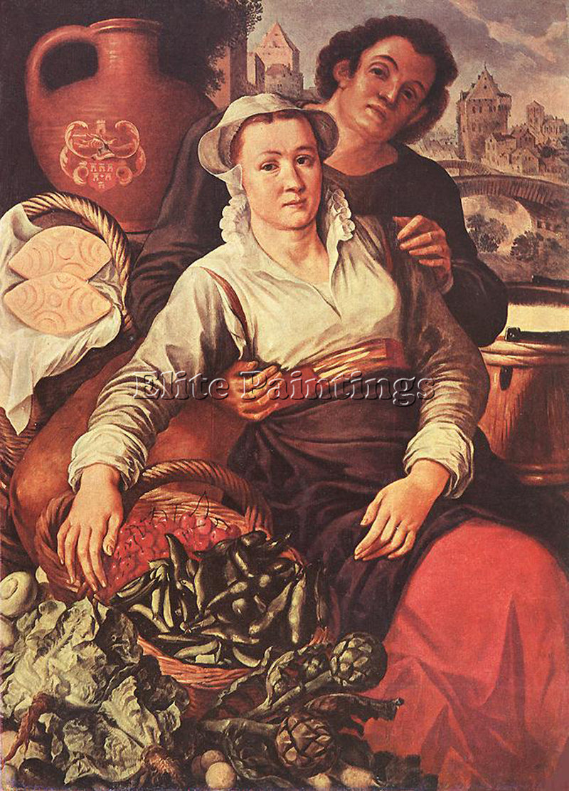 JOACHIM BEUCKELAER MARKET SCENE ARTIST PAINTING REPRODUCTION HANDMADE OIL CANVAS