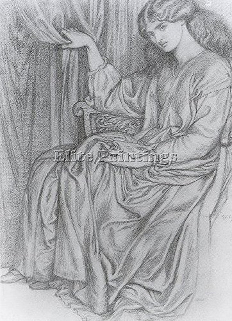 DANTE GABRIEL ROSSETTI SILENCE ARTIST PAINTING REPRODUCTION HANDMADE OIL CANVAS