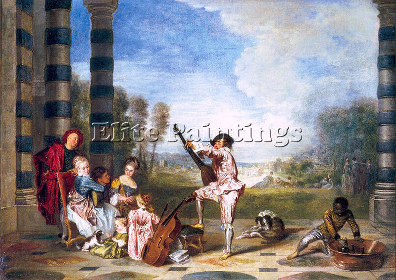 JEAN ANTOINE WATTEAU WATT24 ARTIST PAINTING REPRODUCTION HANDMADE OIL CANVAS ART