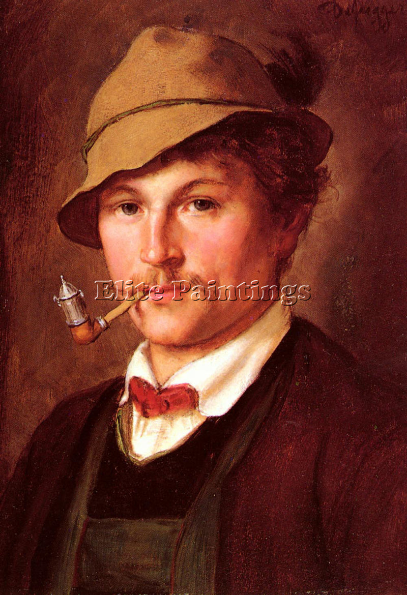 FRANZ VON DEFREGGER JUNGEN BAUERN ARTIST PAINTING REPRODUCTION HANDMADE OIL DECO