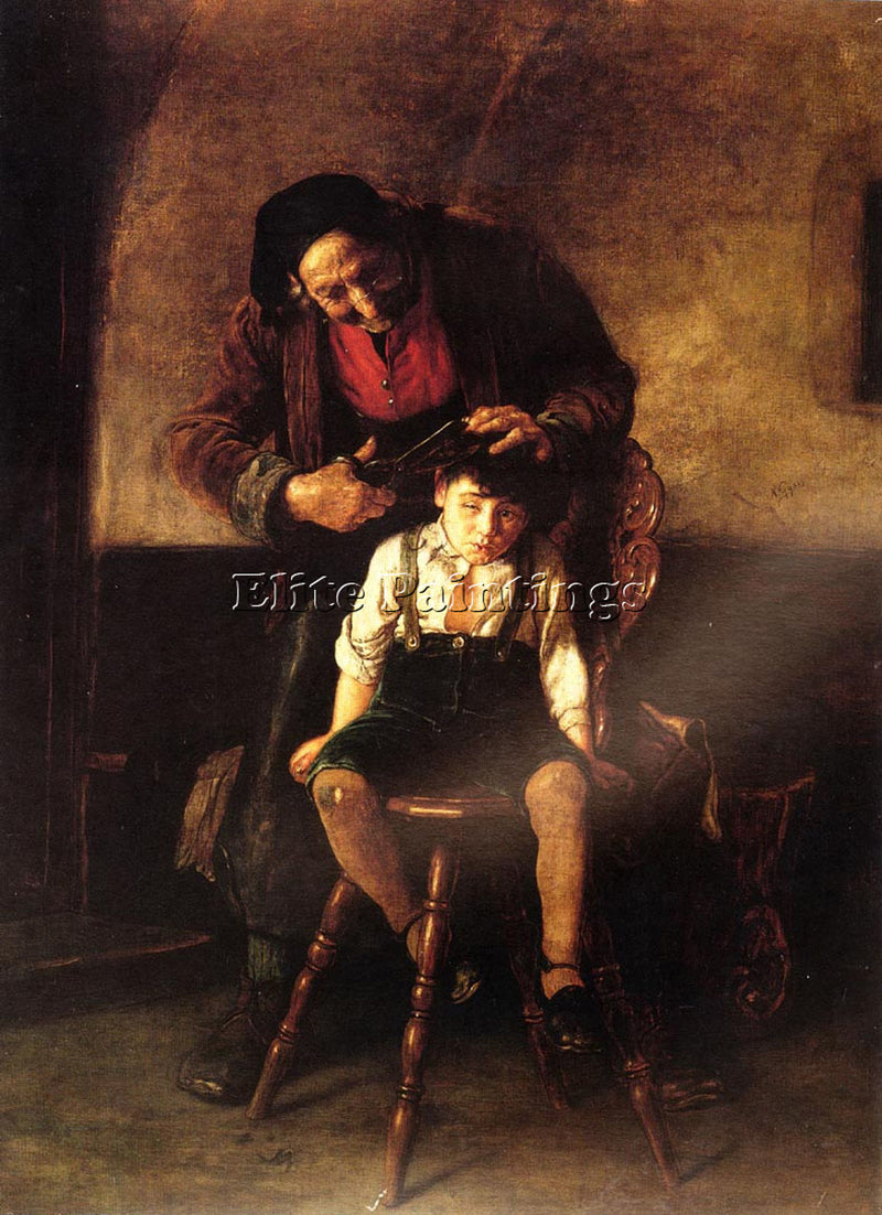 GREEK NIKOLAOS GYSIS THE BARBER ARTIST PAINTING REPRODUCTION HANDMADE OIL CANVAS