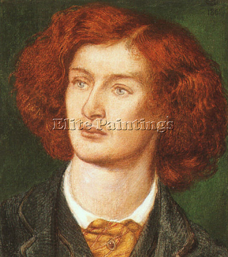 DANTE GABRIEL ROSSETTI 8SWINBUR ARTIST PAINTING REPRODUCTION HANDMADE OIL CANVAS
