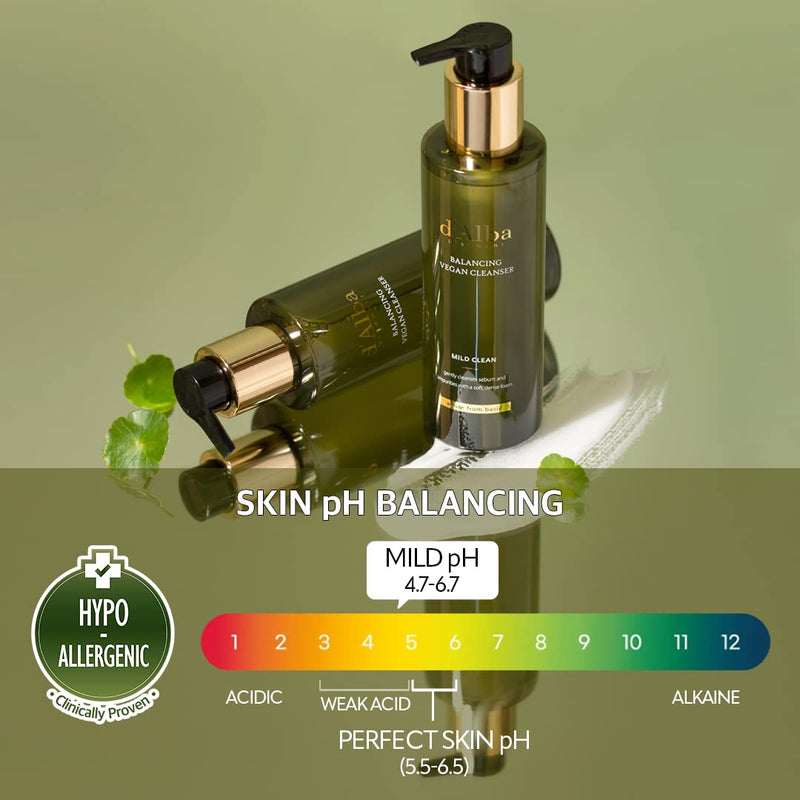 d’Alba Italian White Truffle Mild Skin Balancing Vegan Cleanser, Hydrating and Calming Cleansing oil, Mild pH Cleanser with White Truffles for Sensitive Skin, Non-Tightening Gentle Formu