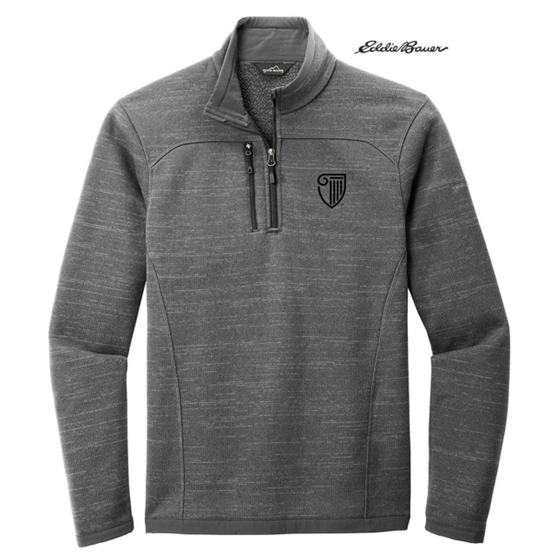 STRAYER Eddie Bauer ® Sweater Fleece 1/4-Zip-DARK GREY HEATHER