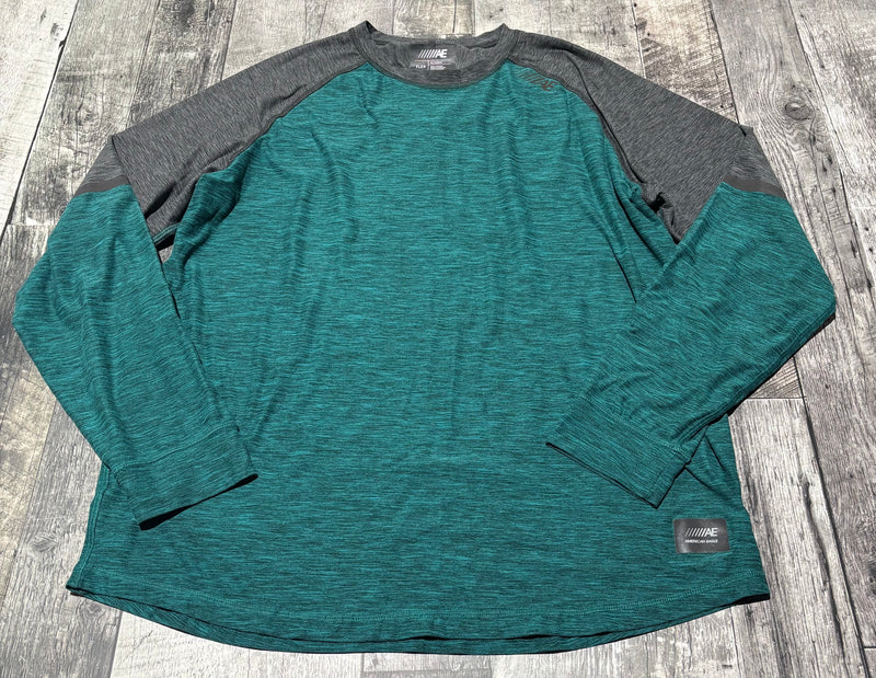 American Eagle grey/teal activewear long sleeve - Hers size XL