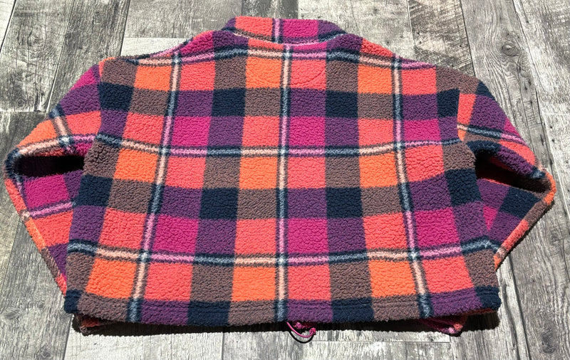American Eagle orange/purple fleece sweater - Hers size M