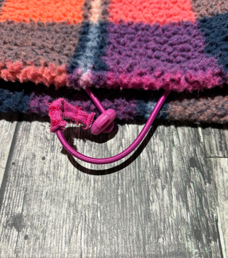 American Eagle orange/purple fleece sweater - Hers size M