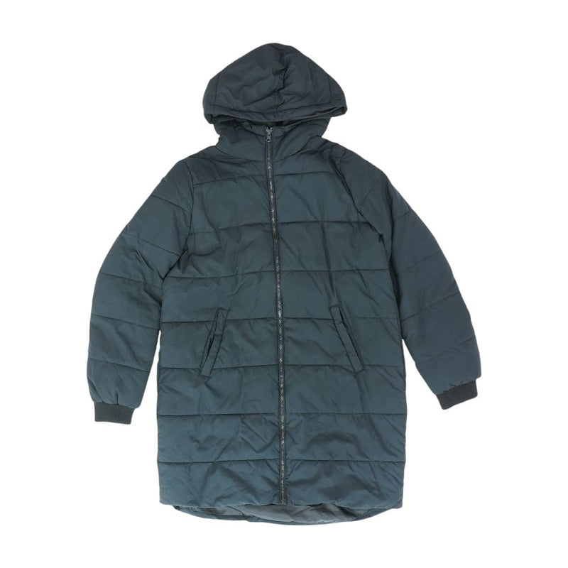 Black Solid Puffer Jacket