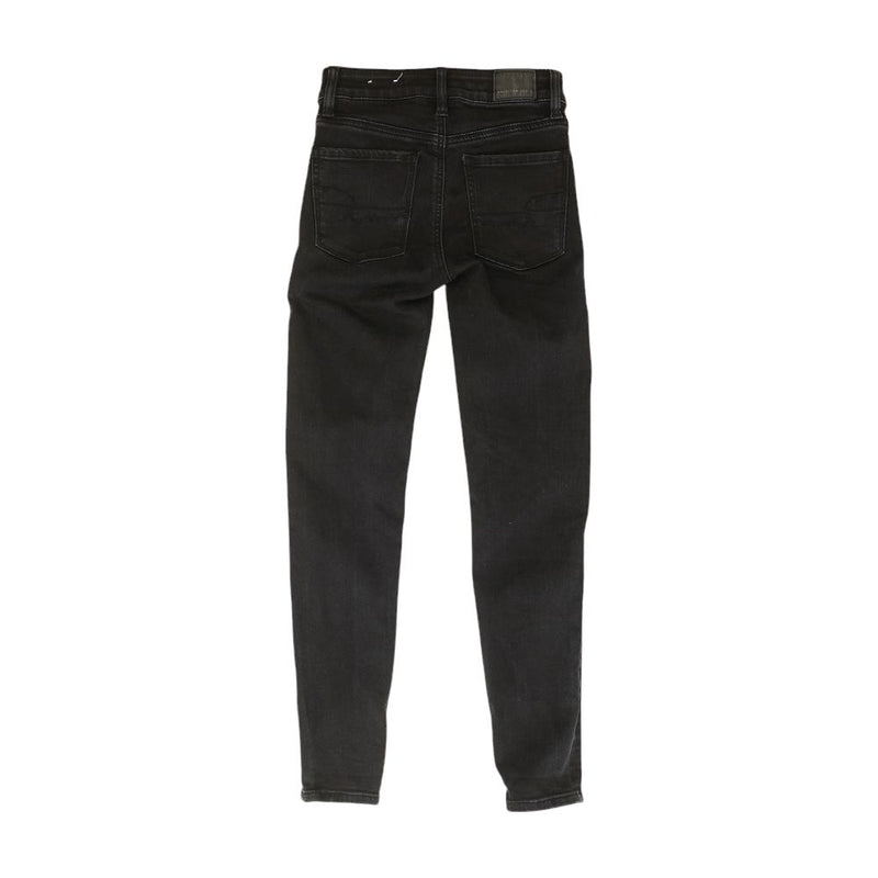Black Solid Mid Rise Skinny Leg Jeans