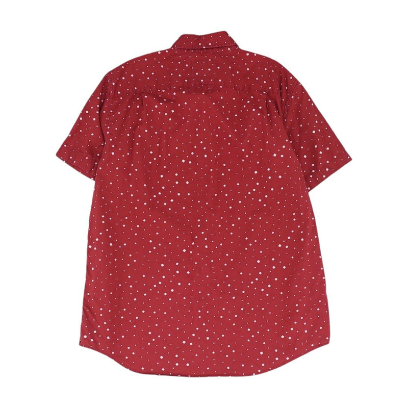 Red Misc Short Sleeve Button Down
