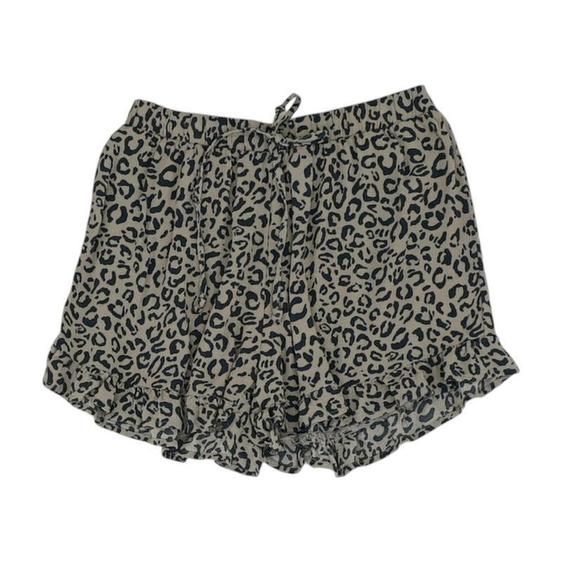 Brown Animal Print Shorts