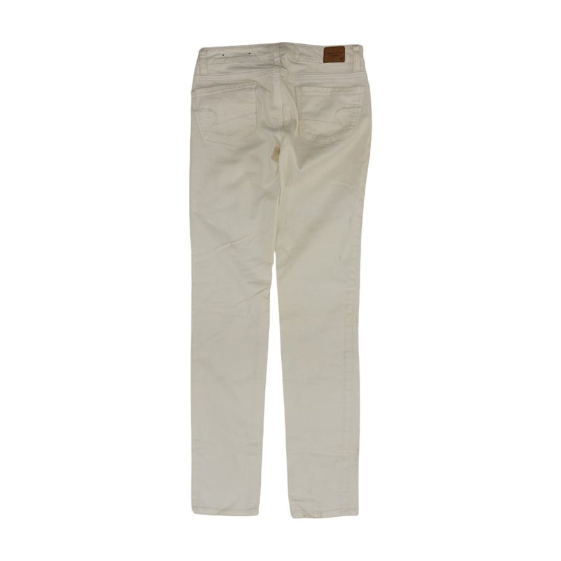 White Solid Skinny Leg Jeans