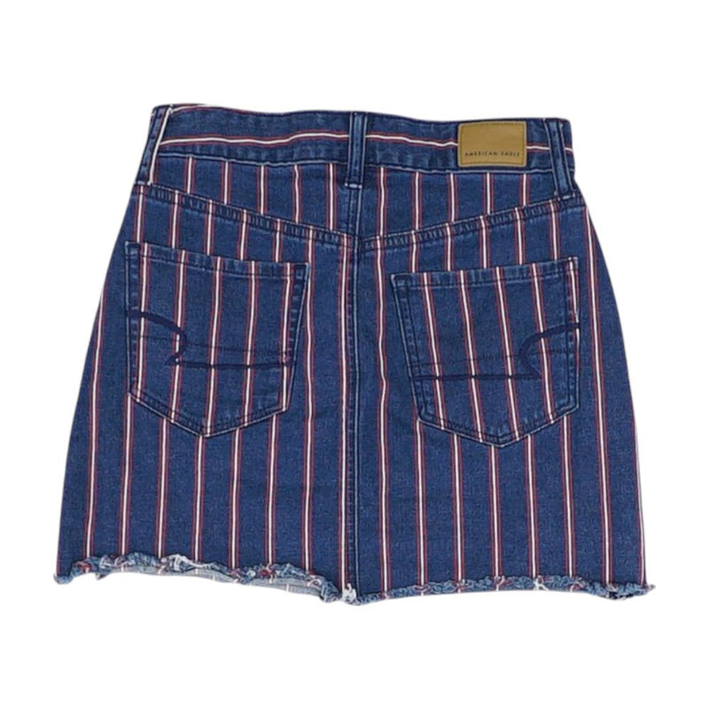 Blue Striped Mini Skirt
