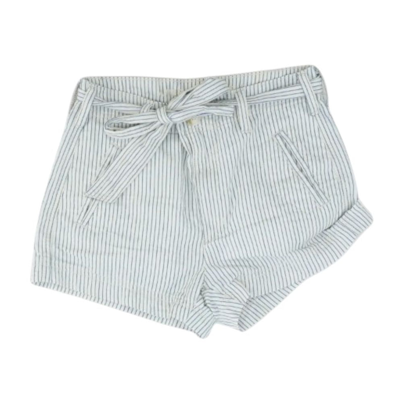 White Striped Chino Shorts