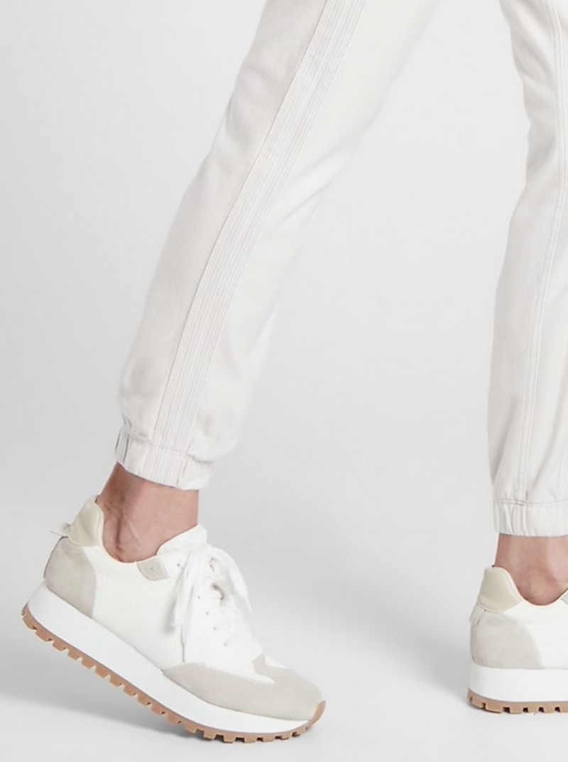 Athleta Birch Grey Elastic Waist Farallon Jogger Pants