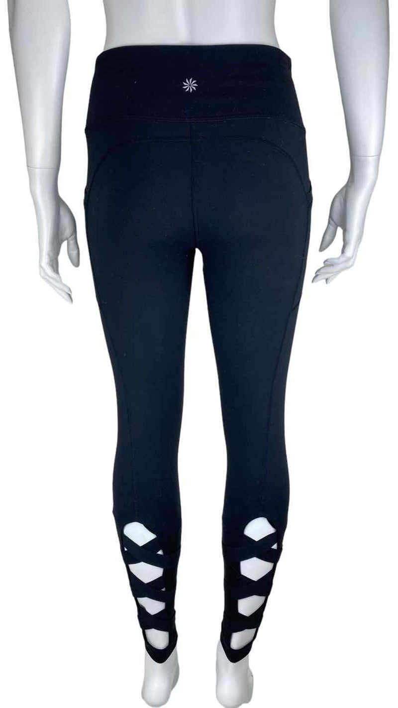 Athleta Women's Chaturanga Criss Cross Leggings Black Size M