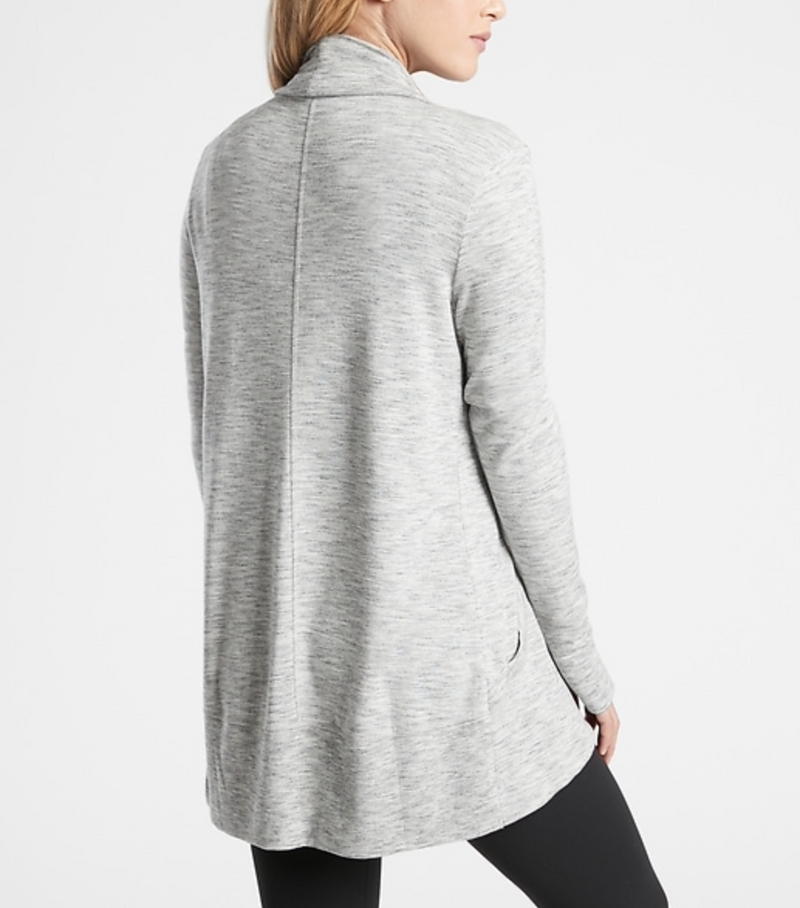 Athleta Marl Grey Nirvana Pranayama Wrap Cardigan
