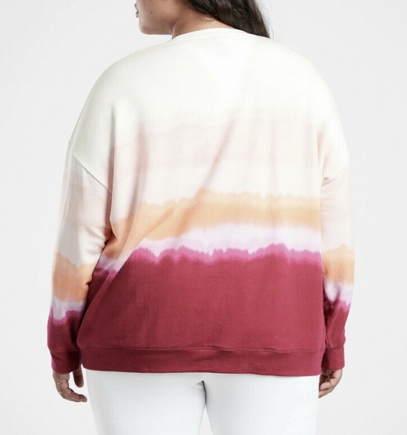 Athleta Studio To Summer Plum Street Print Balance Pullover Sweatshirt