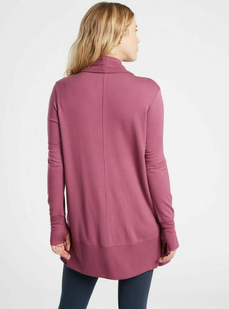 Athleta Victorian Berry Nirvana Pranayama Wrap Cardigan