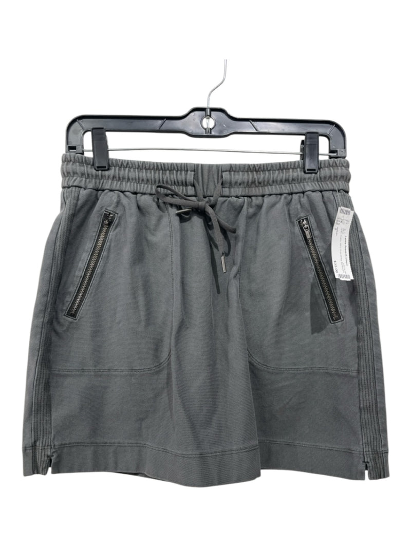 Athleta Size 2 Gray Cotton Mini Drawstring Skirt