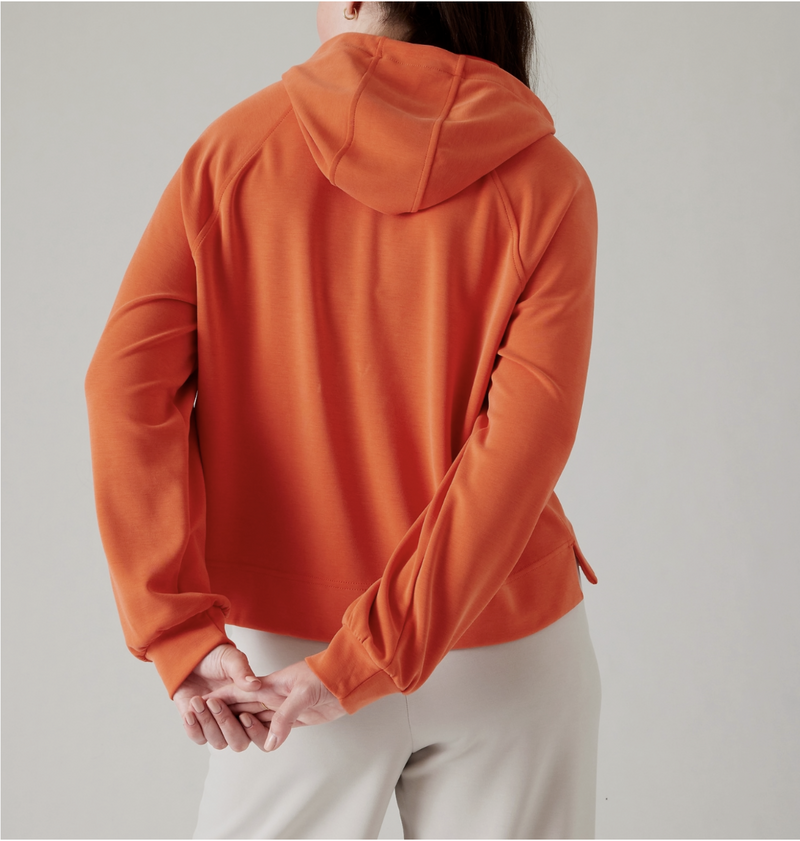 Athleta Larkspur Red Seasoft Hoodie Sweatshirt