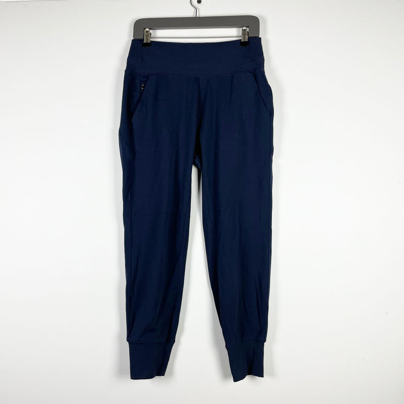 Athleta Women's Venice High Rise Ankle Crop Athletic Jogger Pants Navy Blue M