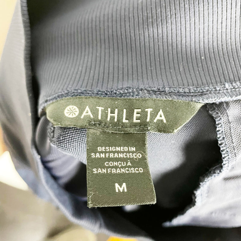 Athleta Women's Venice High Rise Ankle Crop Athletic Jogger Pants Navy Blue M