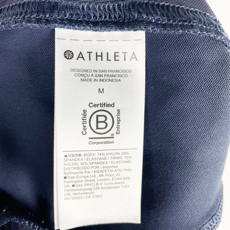 Athleta Women's Venice High Rise Ankle Crop Athletic Jogger Pants Navy Blue M