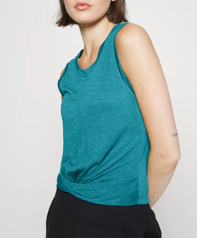 Athleta Borealis Green Sleeveless Breezy Twist Tank Top