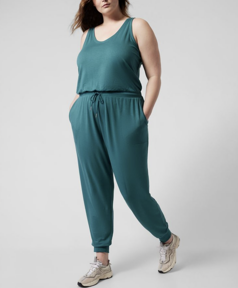 Athleta Borealis Green Balance Romper Jumpsuit