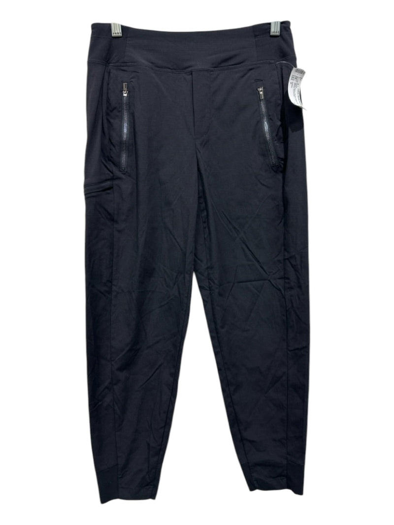 Athleta Size 0 Black Nylon Elastic Waist Zip Detail Athletic Pants