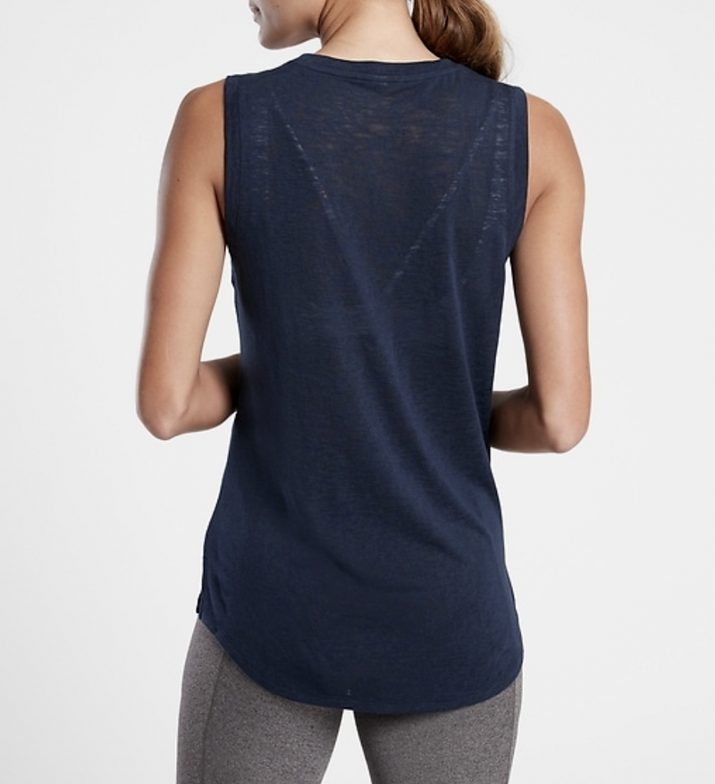 Athleta Navy Sleeveless Breezy Top Tank