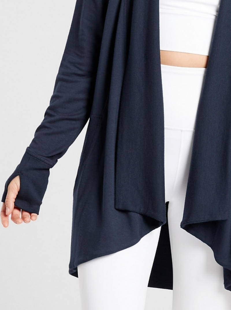 Athleta Navy Blue Nirvana Pranayama Wrap Cardigan