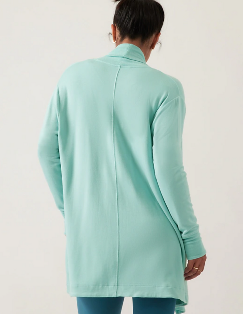 Athleta Reef Green Nirvana Pranayama Restore Wrap Cardigan