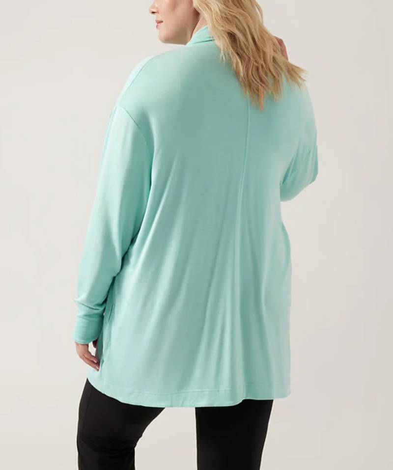Athleta Reef Green Nirvana Pranayama Restore Wrap Cardigan