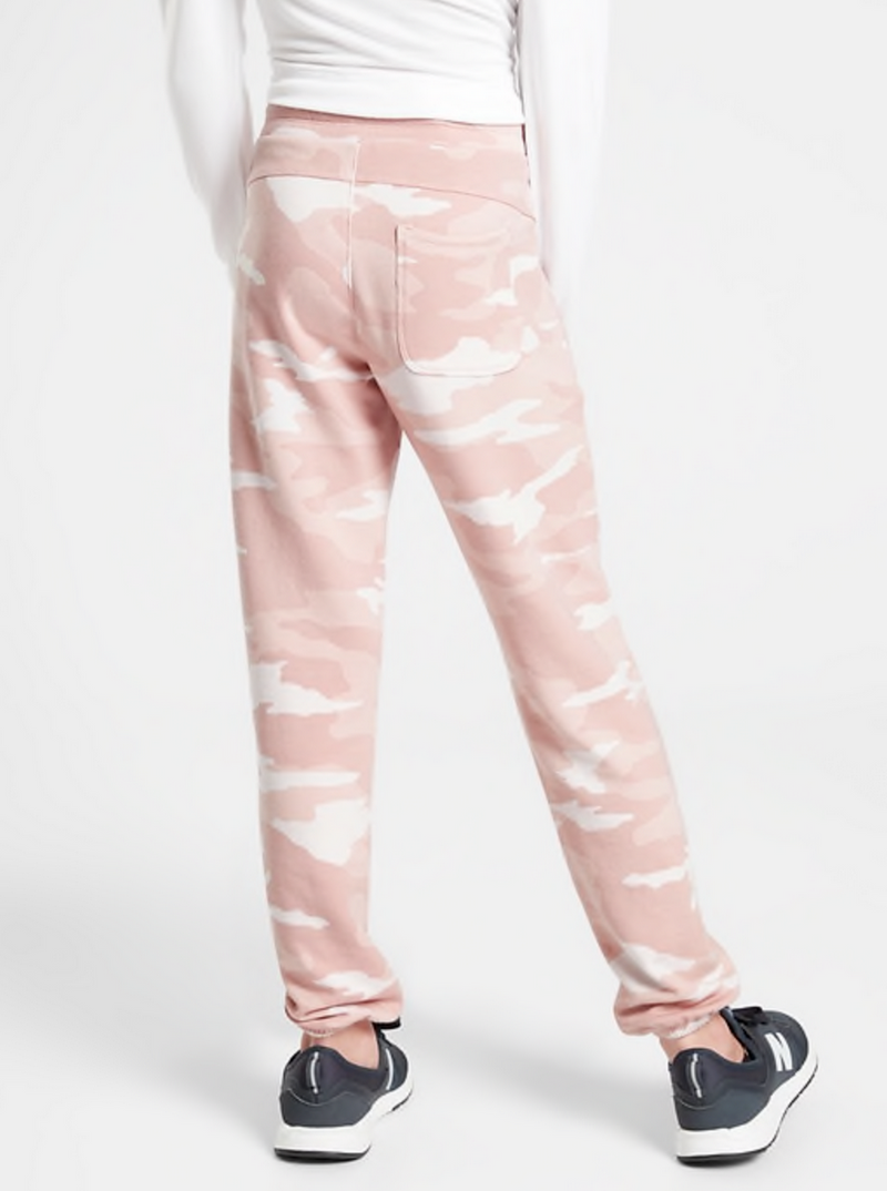 Athleta Girl Takin' It Easy Pink Camo Side Zip Pockets Jogger