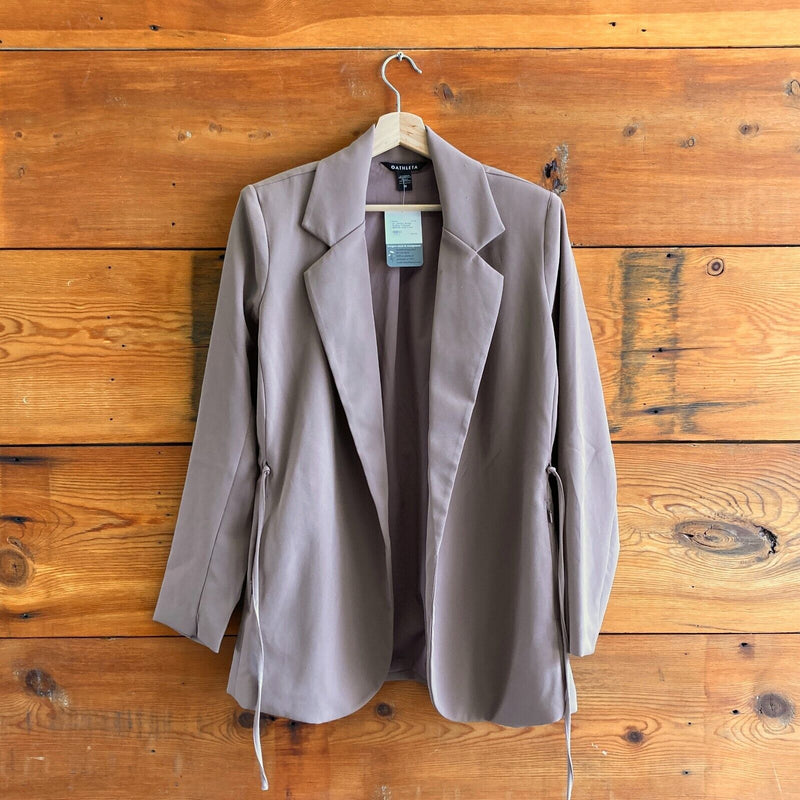 10 - Athleta Brown Endless Primatwill #860105 Open Front Blazer Jacket 0824AT
