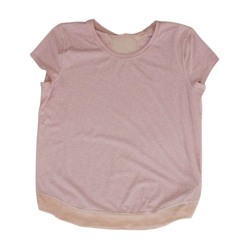 Pink Striped Crewneck Knit Top