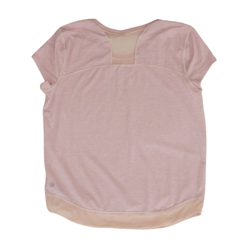 Pink Striped Crewneck Knit Top