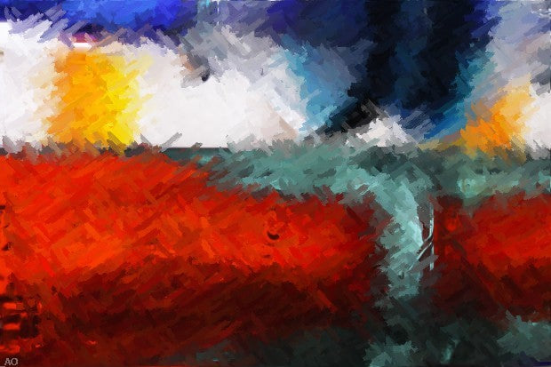A Pipe Flow Faded by Our Original Collection - Hand Painted Oil Painting