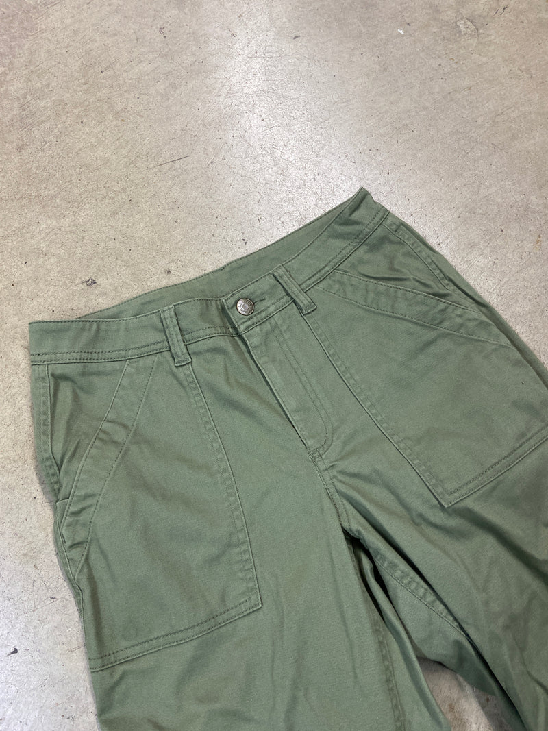 VTG Wmns LL Bean Olive Outdoor Hiking Cargo Pants Sz 6