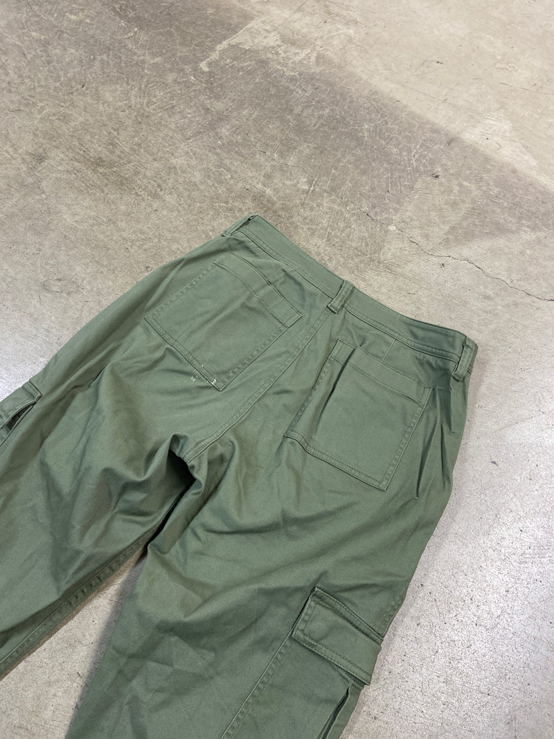VTG Wmns LL Bean Olive Outdoor Hiking Cargo Pants Sz 6
