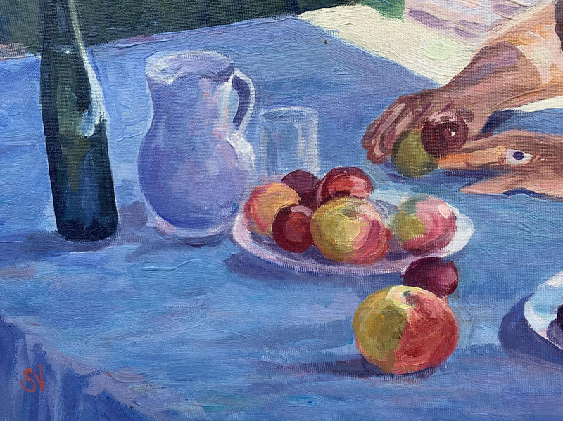 Oil painting On the veranda Unknown artist